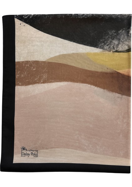 Bej Kahve Siyah Renk Geçişli Desenli Şal modelleri