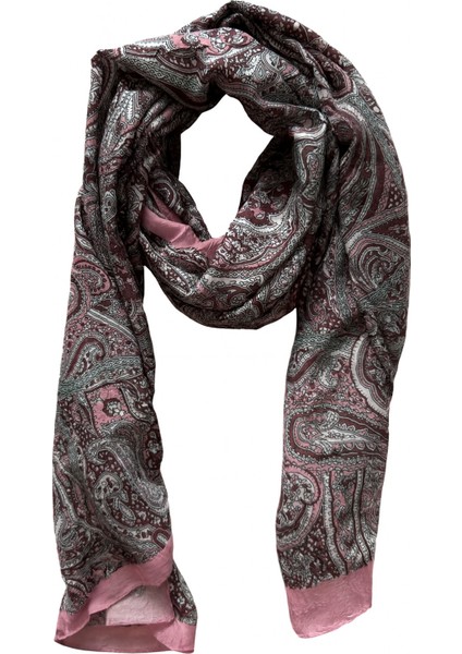 Pembe Kenarlı Etnik Desenli Şal fırsatları