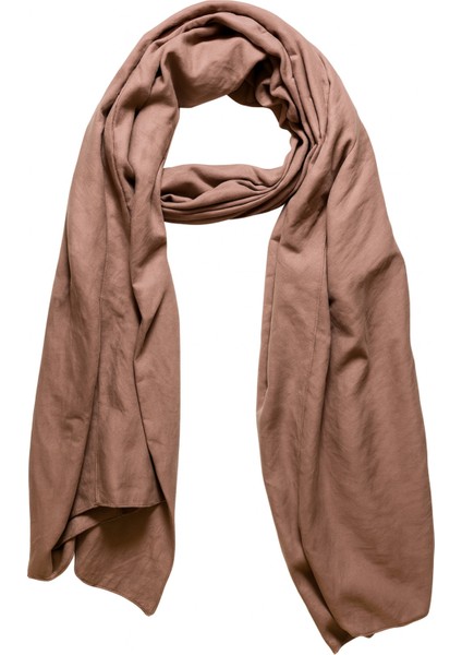 Düz Toprak Kahverengi Şal - Yumuşak Dokulu Mevsimlik Şal