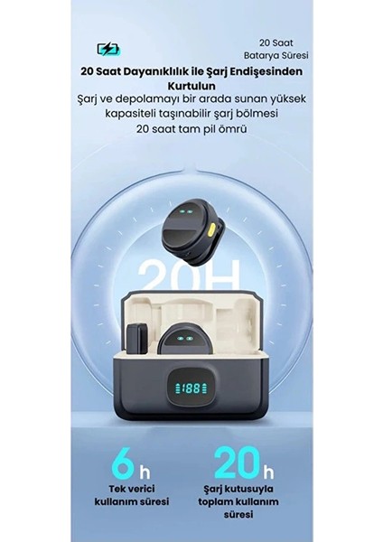 2 Adet Profesyonel Kablosuz Yaka Mikrofonu Typce Uyumlu Manyetik Klipsli fiyatları