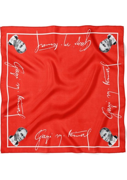 Atatürk Imzalı Kırmızı Fular fiyatları