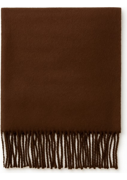 Kadın Koyu Kahverengi Püsküllü Soft Dokulu Şal fiyatları