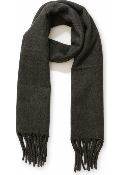 Kadın Antrasit Gri Püsküllü Soft Dokulu Şal modelleri