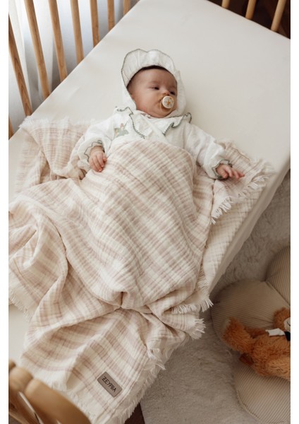 Lila Çizgili 4kat Müslin Püsküllü 4 Katlı Müslin 110X110CM modelleri