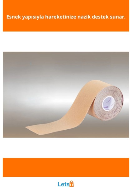 Esnek Suya Dayanıklı Ten Rengi Kinezyo Ağrı Bandı 2.5 cm x 5 M fiyatları