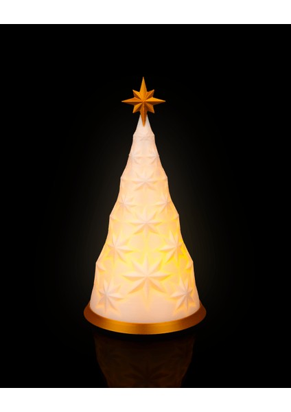 Yılbası Temalı Masa Lambası - LED Tea-Light Uyumlu Dekor