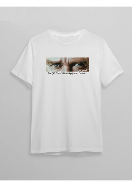 10 Kasım Unisex Atatürk Baskılı T-Shirt - Beyaz