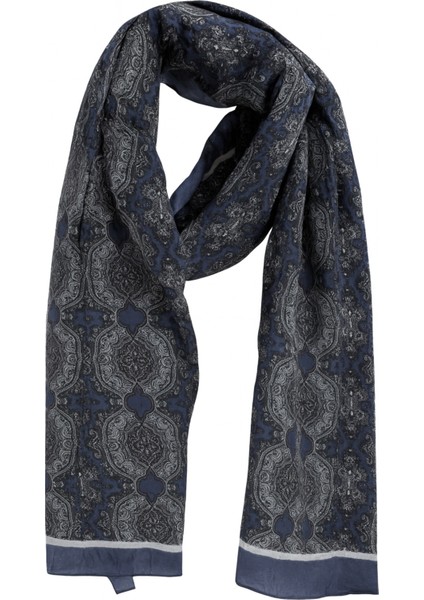 Lacivert Etnik Desenli Şal fiyatları