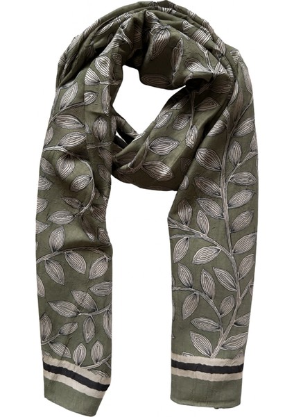 Haki Yaprak Desenli Şal fırsatları