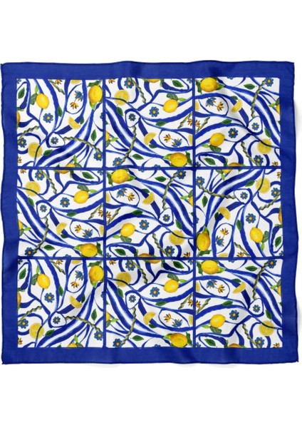 Limon Desenli Fular modelleri