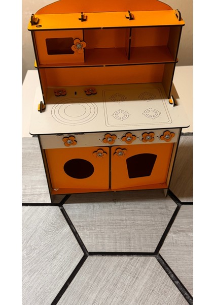 Turuncu Ahşap Mutfak Seti, 40×30 Cm, Eğlenceli ve Şık Çocuk Oyuncağı indirimleri