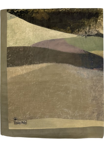 Toprak Tonlarında Modern Desenli Ince Şal fırsatları