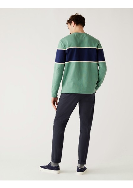 Regular Fit Hafif Dokulu Chino Pantolon indirimleri