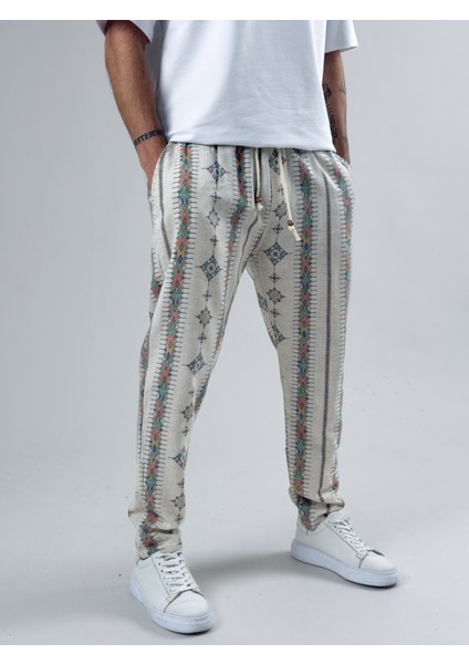 Küre Desenli Erkek Baget Pantolon COC2595