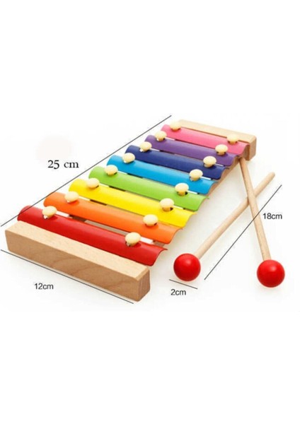 Renkli Ahşap Ksilofon, Eğlenceli ve Zarif Sesli Oyuncak, Çocuklar Için Renkli Müzikal