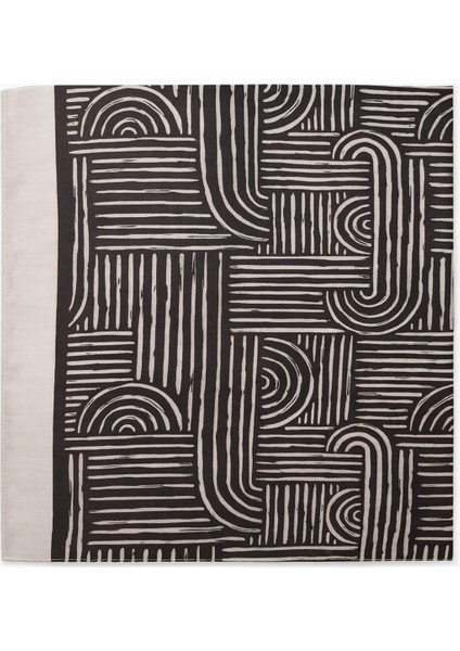 Siyah Geometrik Desenli Şal modelleri