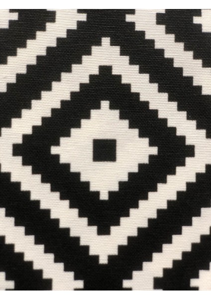 Lüks Duck Keten Kumaş , Duck Bezi (100X180) Siyah-Beyaz Geometrik Desenli (Yüksek Kontrast) modelleri