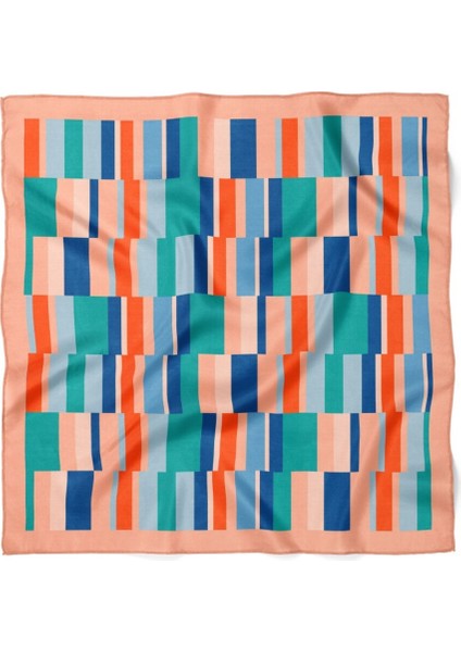 Geometrik Renk Bloklu Desenli Fular modelleri