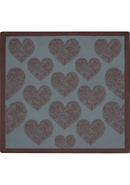 Gri Zemin Kalp Desenli Kadın Fular fiyatları