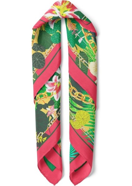 Leopar Desenli Tropikal Fular fiyatları