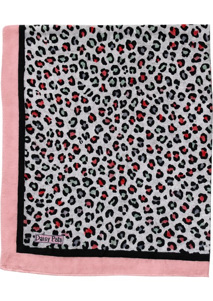 Pembe Kenarlı Leopar Desenli Şal modelleri