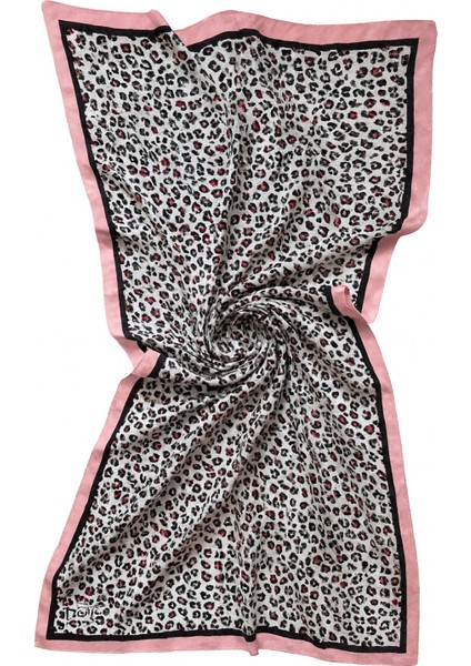 Pembe Kenarlı Leopar Desenli Şal fırsatları