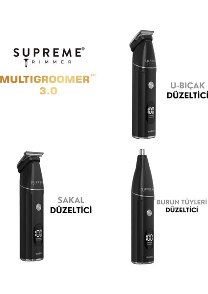 Multigroomer 3.0 Islak/kuru 14 Parça Erkek Tıraş Makinesi Seti – Burun Kulak Sakal Saç Bakımı