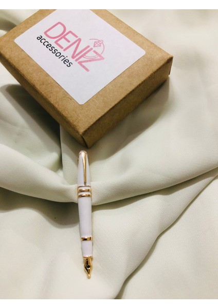 Beyaz Dolma Kalem Broş fiyatları