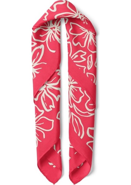 Pembe Çiçek Desenli Fular fiyatları