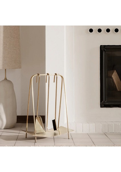 Premium 4 Lü Gold Hazneli Dekoratif Şömine Aksesuar Seti modelleri