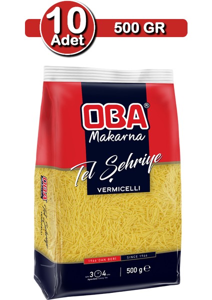 Tel Şehriye Makarna 500 G x 10 Adet | Uzun Süreli Stok Paketi