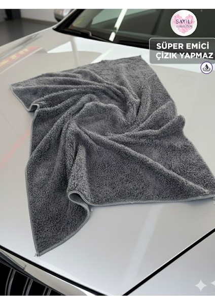 Maxi Boy Mikrofiber Oto Yıkama ve Araba Kurulama Bezi Havlusu Extra Su Emici (50X70 Cm)