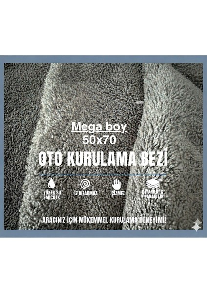 Maxi Boy Mikrofiber Oto Yıkama ve Araba Kurulama Bezi Havlusu Extra Su Emici (50X70 Cm) fırsatları