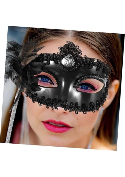 Siyah Işıltılı Tutmalı Fotoğraf Çekimi Maskesi 18X29 cm (5148) fiyatları