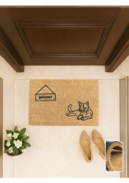 Gatto 40X60 cm Coco Kapı Önü Paspası Kedi
