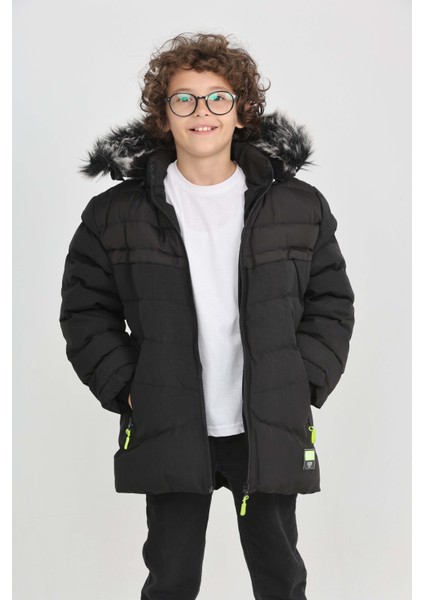 Erkek Çocuk Montu Kışlık Kalın Kapüşonlu Su Geçirmez Dış Giyim fiyatları