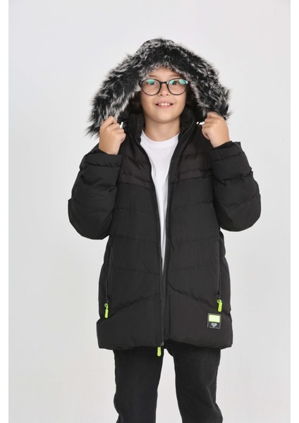 Erkek Çocuk Montu Kışlık Kalın Kapüşonlu Su Geçirmez Dış Giyim indirimleri