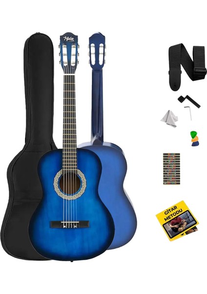 CG-270BL Klasik Gitar 4/4 Yetişkin Boy Sap Ayarlı Full Set