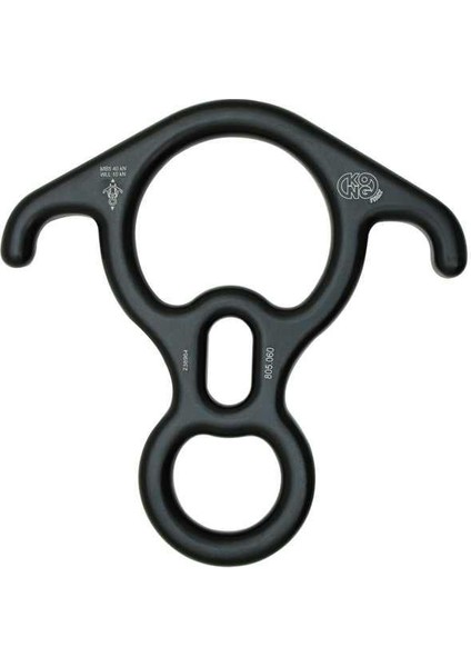 Kong Big 8 Kulaklı Descender – 40KN Sekizli Indirici Iniş Aleti Tactical Black 80506N400KK