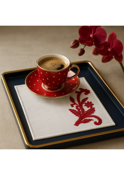 El Emeği Premium Kahve Sunum Altlığı – Nakışlı Şık Sunumluk,yılbaşı Hediyelik Özel Ürün fiyatları