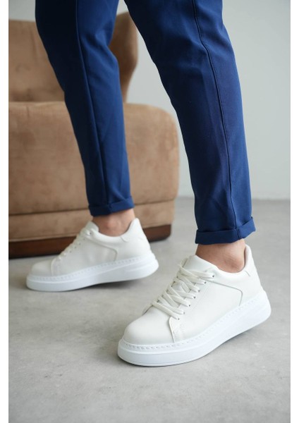 Kb-B2 Kuback Beyaz Cilt Günlük Erkek Ayakkabı