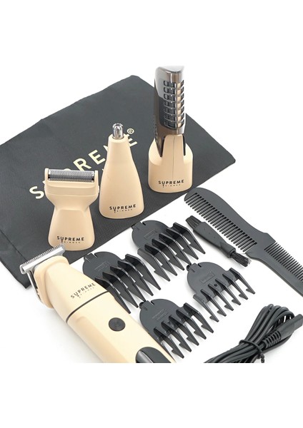 Multigroomer 4.0 Islak/kuru 14 Parça Set Tıraş Makinesi – Saç Sakal Yüz Vücut Burun Kulak Tıraş Makinesi 4 Manyetik Başlık, Pil Ekranı, Seyahat Kilidi