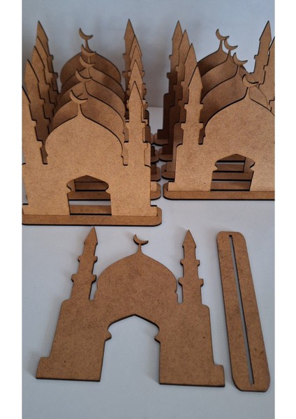 10 Adet Ahşap Cami Maket Boyama Seti, Dini Aktivite ve Eğitim Malzemesi modelleri