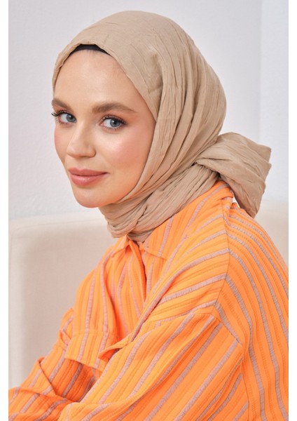 Kum Taupe Bambu Kreş Şal