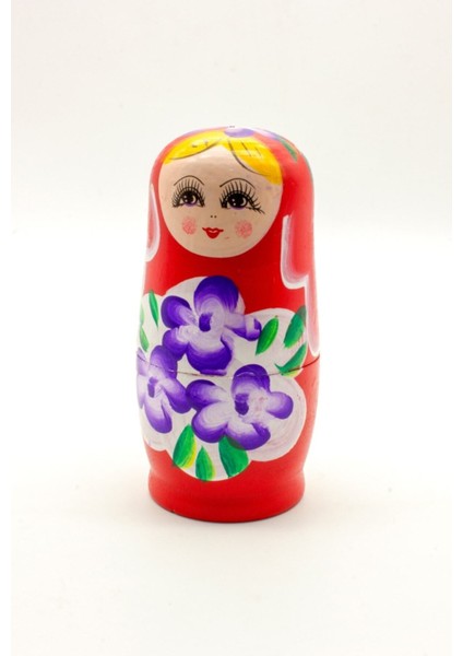 Kırmızı Ahşap Matruşka Bebek Seti, 6'lı, Renkli ve Şık Tasarım fiyatları