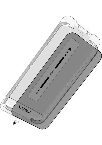 iPhone 17 Uyumlu Raptic Air Glass 2.5d Privacy Hayalet Ekran Koruyucu 2 Adet Uygulama Aparatlı Siyah