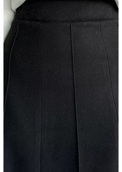 Bel Lastikli Çimalı Kaşe Tesettür Etek P-00019338 fırsatları