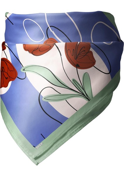 Gül Desenli Bandana Fular modelleri