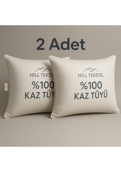 %100 Kaz Tüyü Yorgan Seti Çift %20 Gıdık Çift Kişilik Yorgan 195X215 ve 2 Adet 50*70 Kaz Tüyü Yastık fırsatları