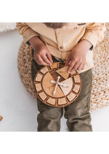 Saatleri ve Dakikaları Öğreniyorum Yapboz, Montessori Eğitici Oyunu
